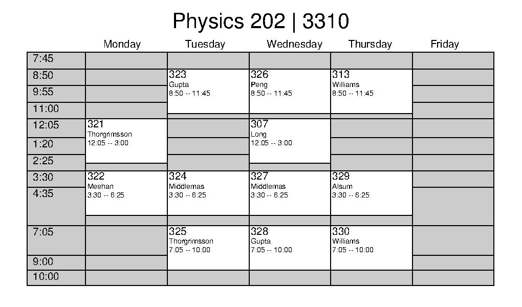 202 Fall 2013 Schedule - Instructional Lab Wiki